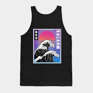 Vaporwave Aesthetic Big Wave 80s Retro Japan Art Gift Tank Top